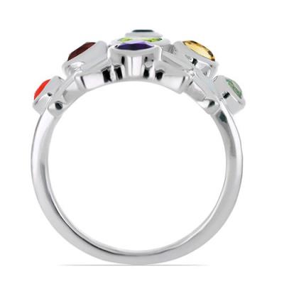 BUY REAL CHAKRA STONES RING IN 925 SILVER